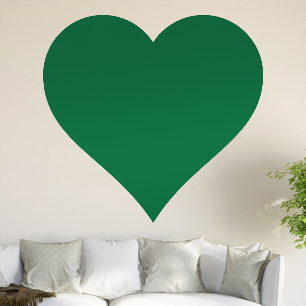 Herz Wandtattoo in 6 Größen - Wandaufkleber Wall Sticker - Dekoration, Küche, Wohnzimmer, Schlafzimmer, Badezimmer