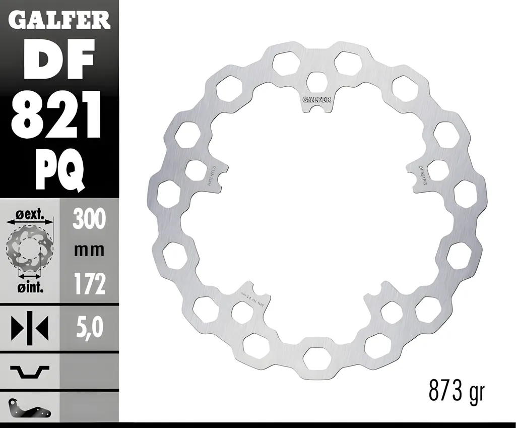 Disques de Frein Avant Galfer 300mm Rigides CUBIQ pour Dyna & V-Rod