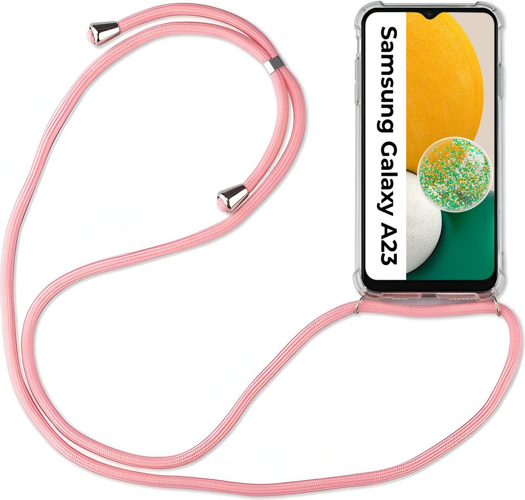 betterfon Handykette für Samsung Galaxy A23 5G Handyhülle mit Band Hülle Rosa