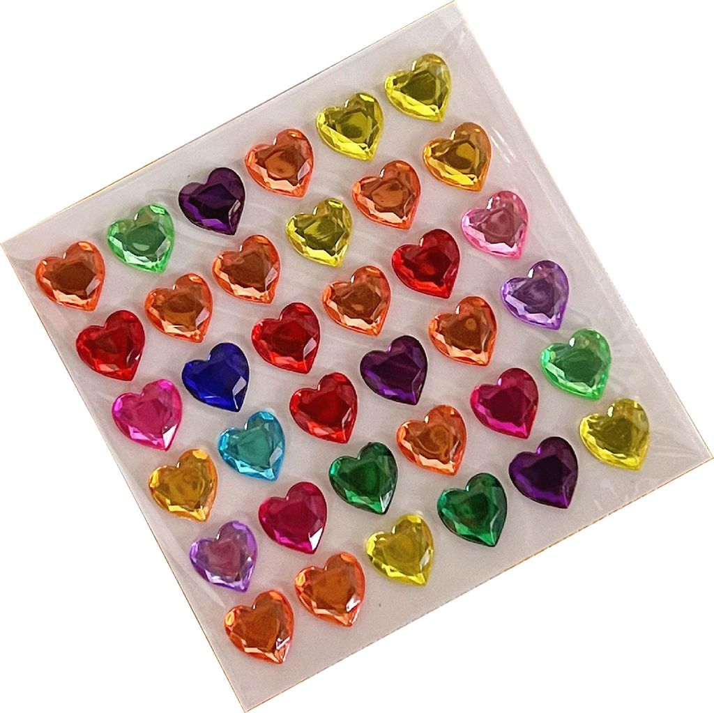 3D-Aufkleber mit Kunstkristall-Herz, selbstklebend, einfach anzubringen, perfekt für DIY-Scrapbooking, Journaling-Zubehör