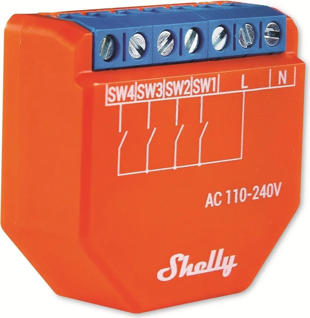 Module de Commande Wi-Fi Shelly Plus i4 pour Interrupteurs Intelligents