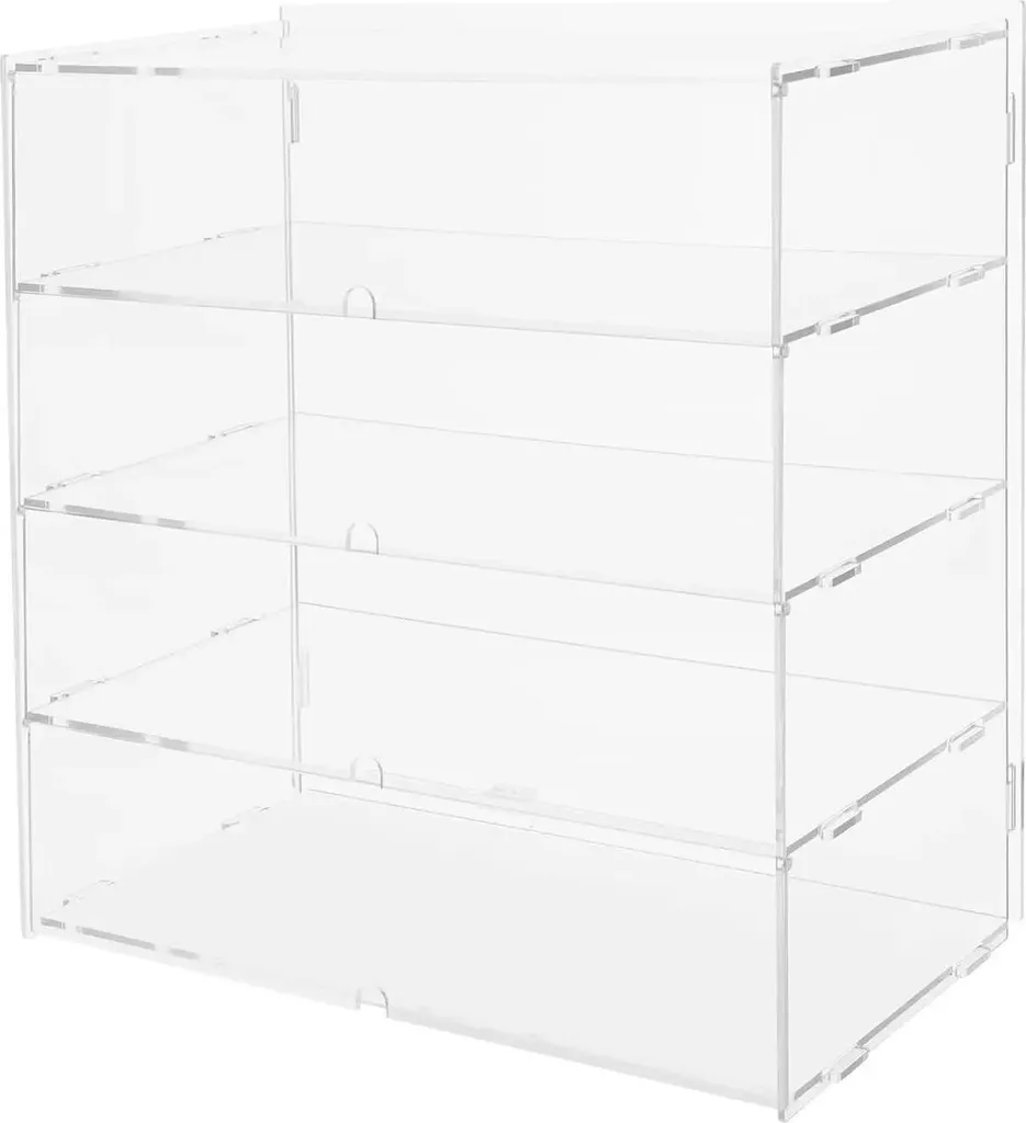 Vetrina per Dolci 4 Ripiani: Espositore da Banco Trasparente 50cm