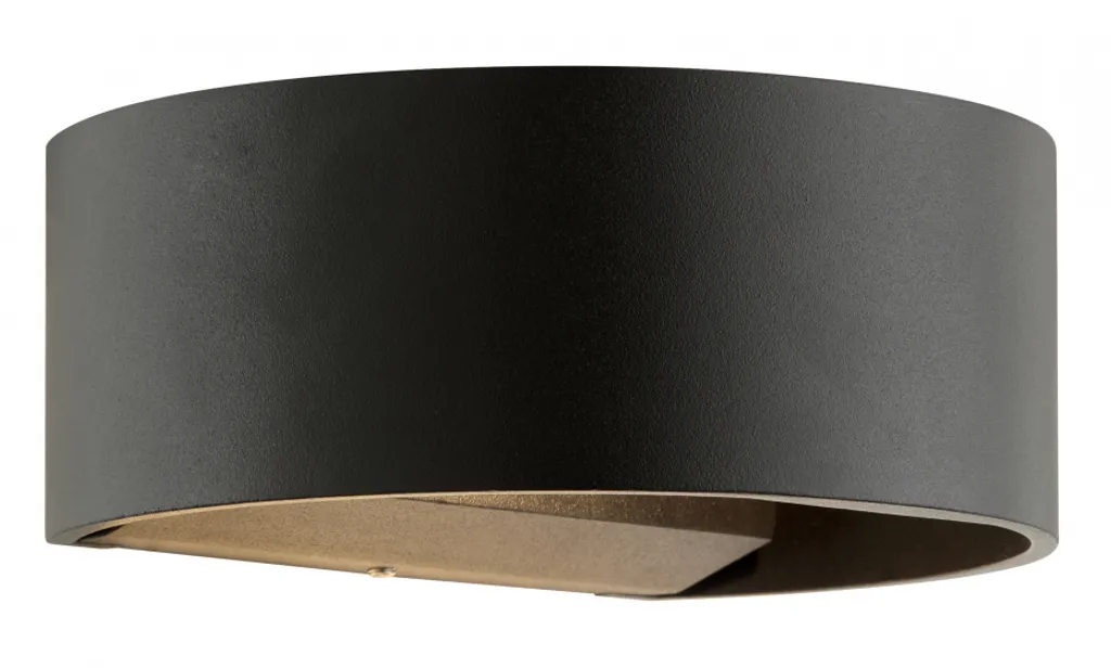 Applique extérieure design Circle noire 6W 15.2 cm pour entrée et façade