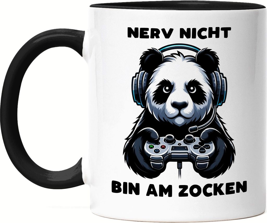 Nerv nicht Bin am zocken Koala-Bär Tasse Schwarz - Multiplayer Geschenkidee
