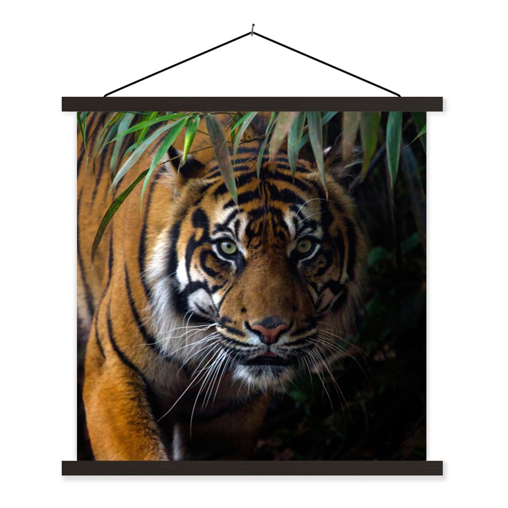 MuchoWow® Textilposter Tiger - Blätter - Dschungel - Tiere Produktbild 