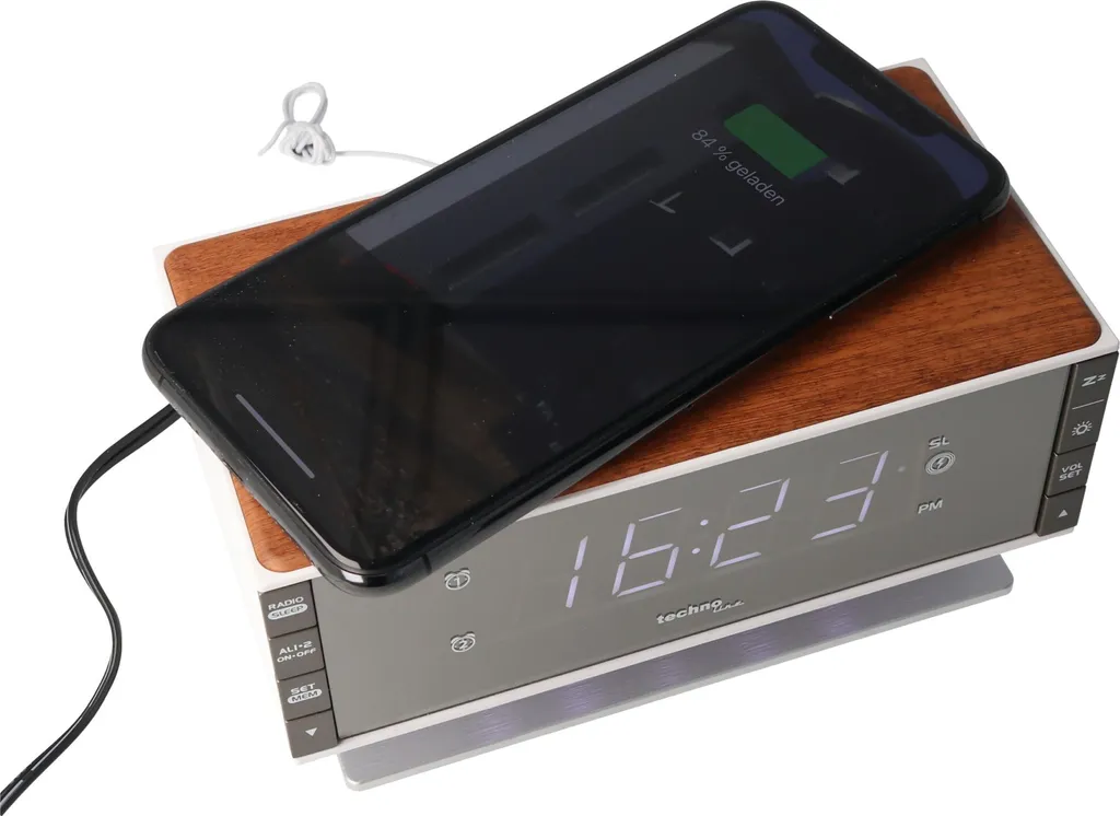 Radio-Réveil Digital Technoline WT487 et Chargeur Smartphone par Induction