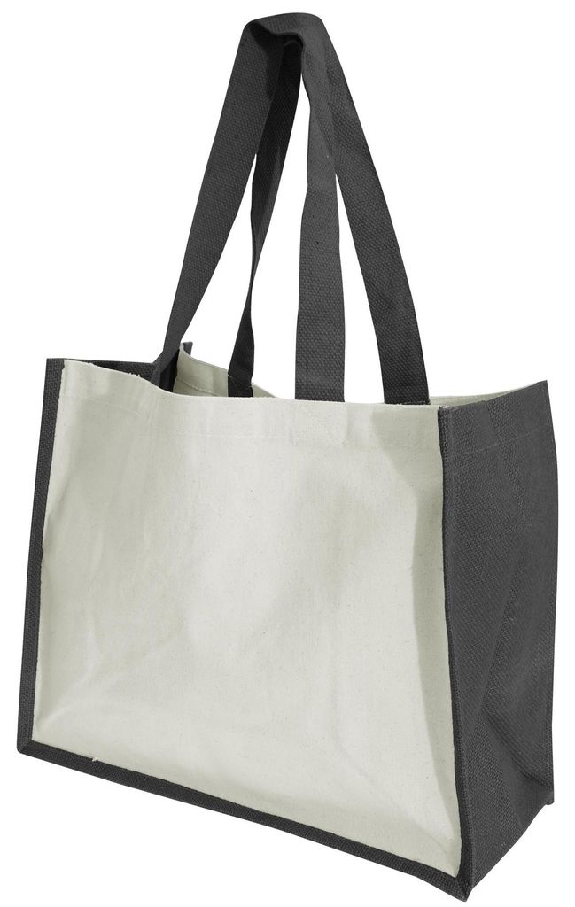 Westford Mill Printers Jute-Tasche / Shopper / Einkaufstasche, 21 Liter FK975 (Einheitsgröße) (Schwarz)