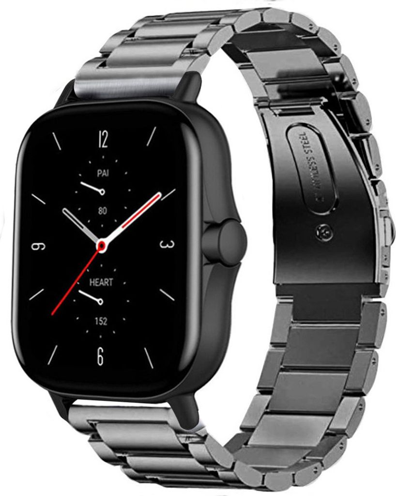 Strap-it Titanarmband - Kompatibel mit Amazfit GTS 2 Armband Ersatzarmband Edelstahl - Titanium - Hochwertiges Material - für Smartwatch 20mm Armb...