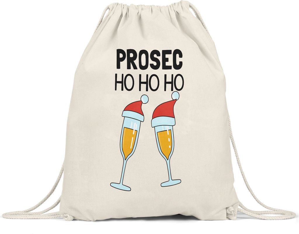 Prosec Ho Ho Ho Turnbeutel Weihnachten Witzig Lustig Produktbild 