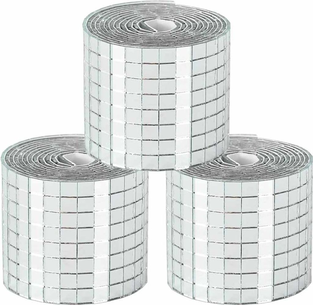 Lustro Mozaikowe Geometryczny 3 pcs Srebrny 100 x 4 cm Zdjęcie produktu 