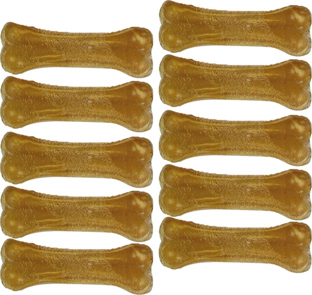 330g (10 Stück) 10 cm Schecker Kauknochen - 1. Wahl - Produktbild 