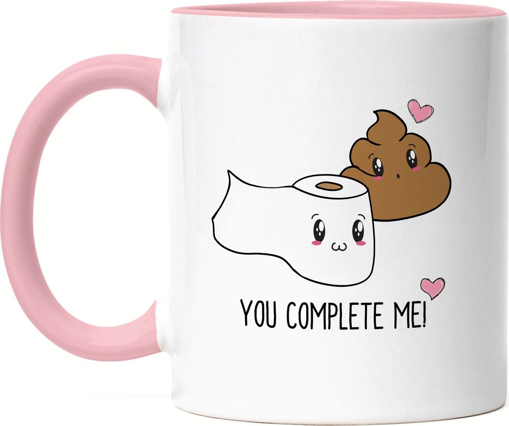 Klopapier Stuhlgang Tasse Rosa Sarkasmus Humor Valentinstag Freundin Freund Witzig Geschenkidee Couple Jahrestag