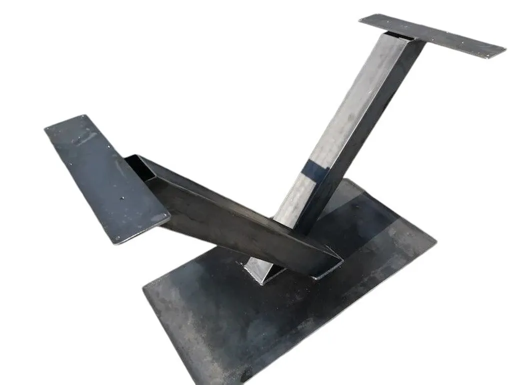 Piètement industriel en V pour table basse et bureau en acier - 3