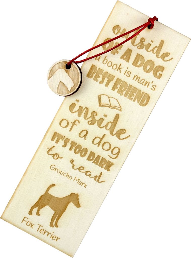 Fox Terrier Glatthaar, Foxterrier - Lesezeichen mit Hund, personalisiertes Lesezeichen, Geschenk für Bücherwurm von der Marke Art-Dog