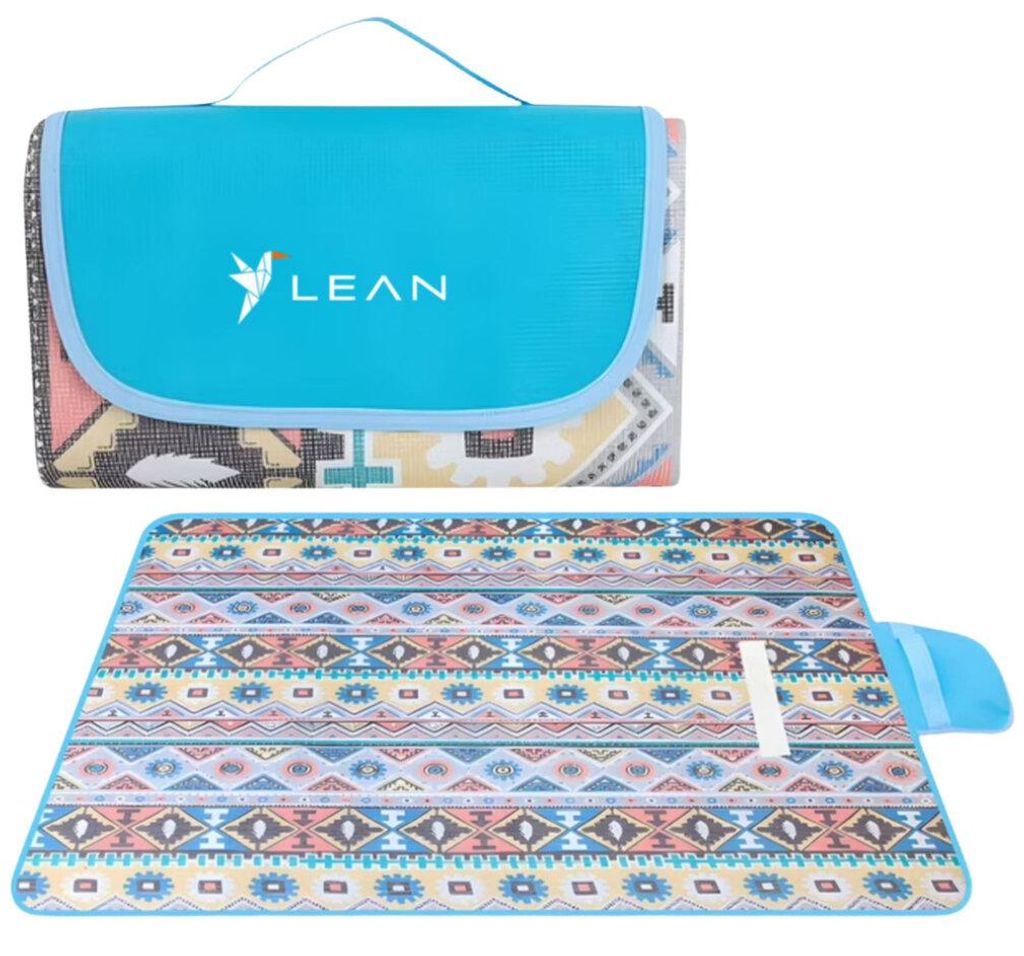 Picknick-Stranddecke Faltbar LEAN Muster 200 x 200cm