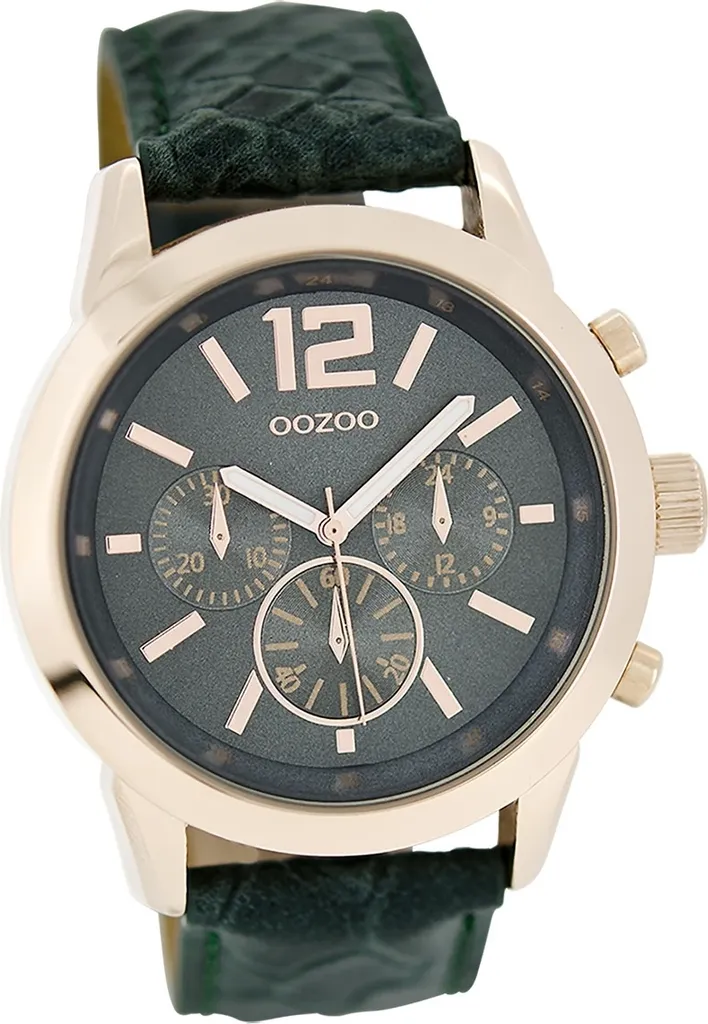 Oozoo Timepieces Montre femme vert foncé mat bracelet cuir D2UOC6182A