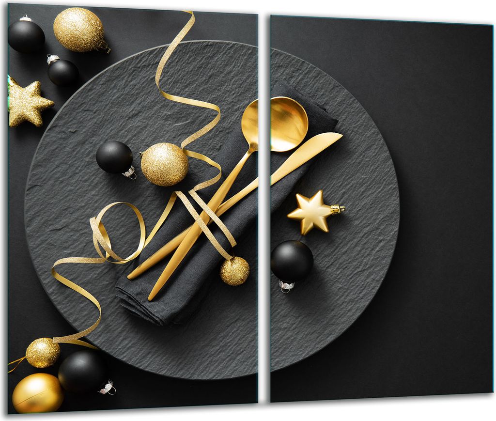 Herdabdeckplatten 2 teilig 30x52 Glaskeramikfeld Abdeckung Glas Ferien