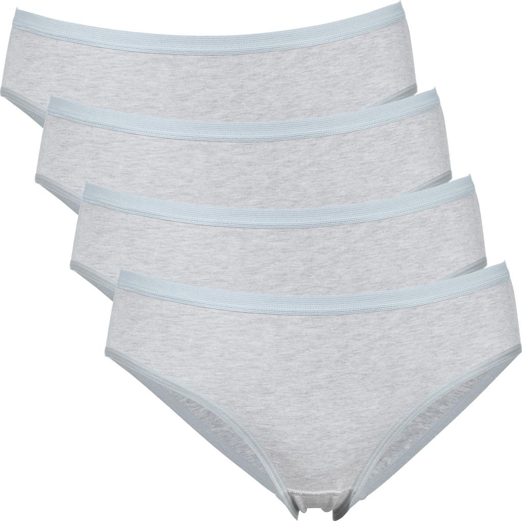 Erwin Müller Damen-Slip 4er-Pack hellgrau-meliert 42