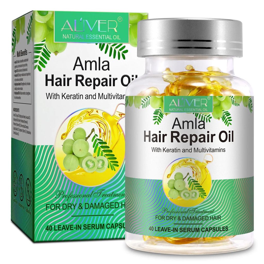 Capsule di olio di amla per la cura dei capelli - 40 pz Immagine del prodotto 