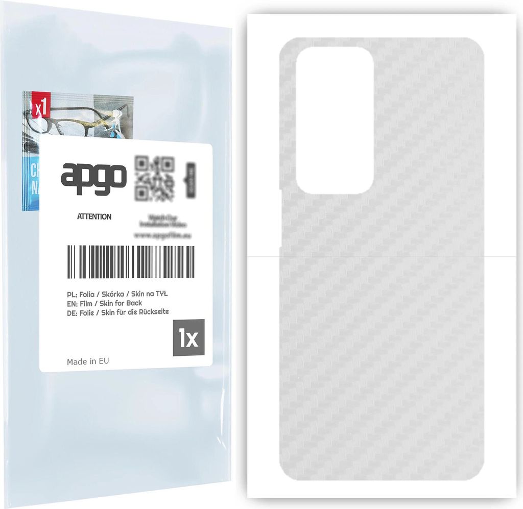 apgo Rückseite Schutzfolie für Xiaomi Redmi 10 - Hinten Schutzfolie Carbon Transparent (durchsichtig), Rückseite Folie schützt vor Kratzern un...