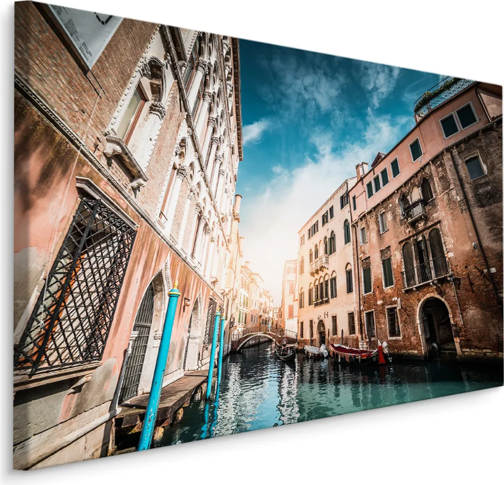 Carta da Parati Venezia 100x70 XXL - Stampa su Tela Gondola e Canale