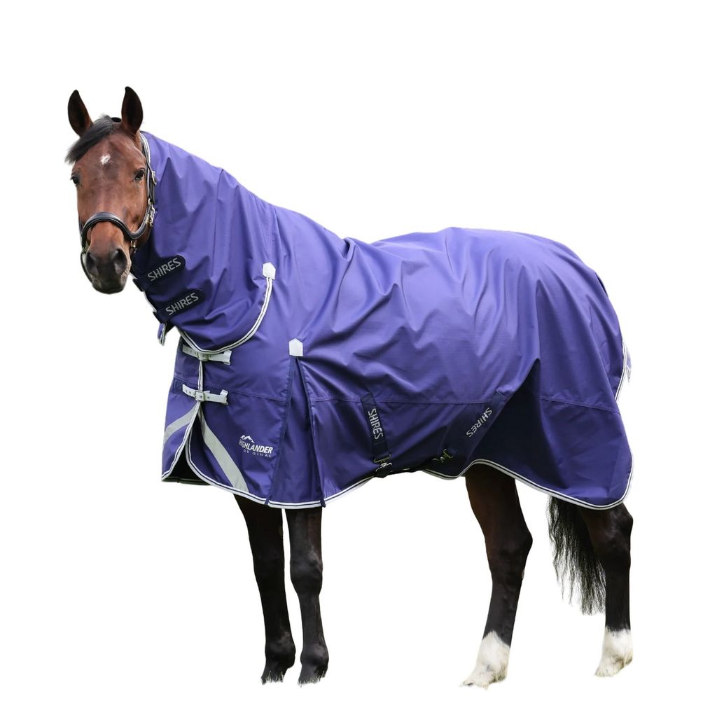 Shires - "Highlander Original Lite" Combo-Kragen Pferdedecke ER1073 (21.33 cm) (Marineblau)