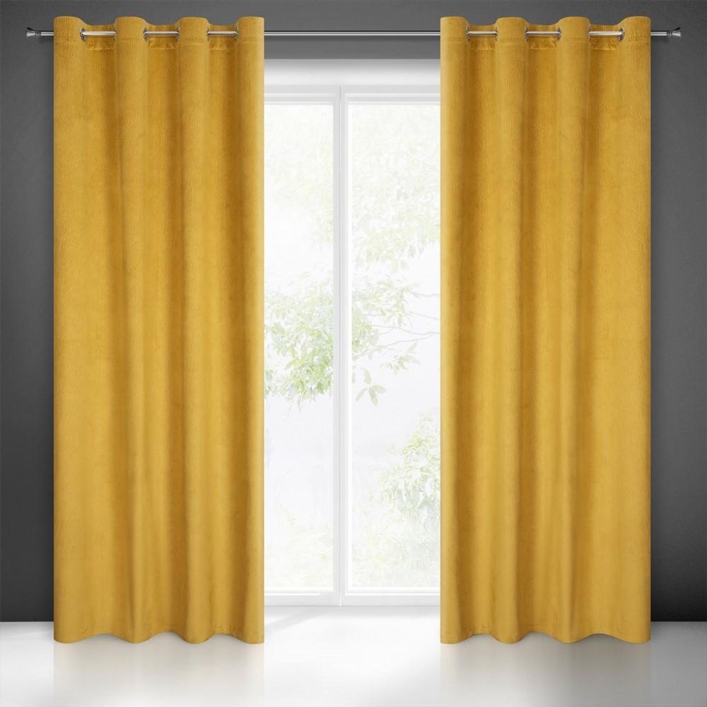 Vorhang LILI honig 140x250 cm  Ösen Ösenvorhang Produktbild 