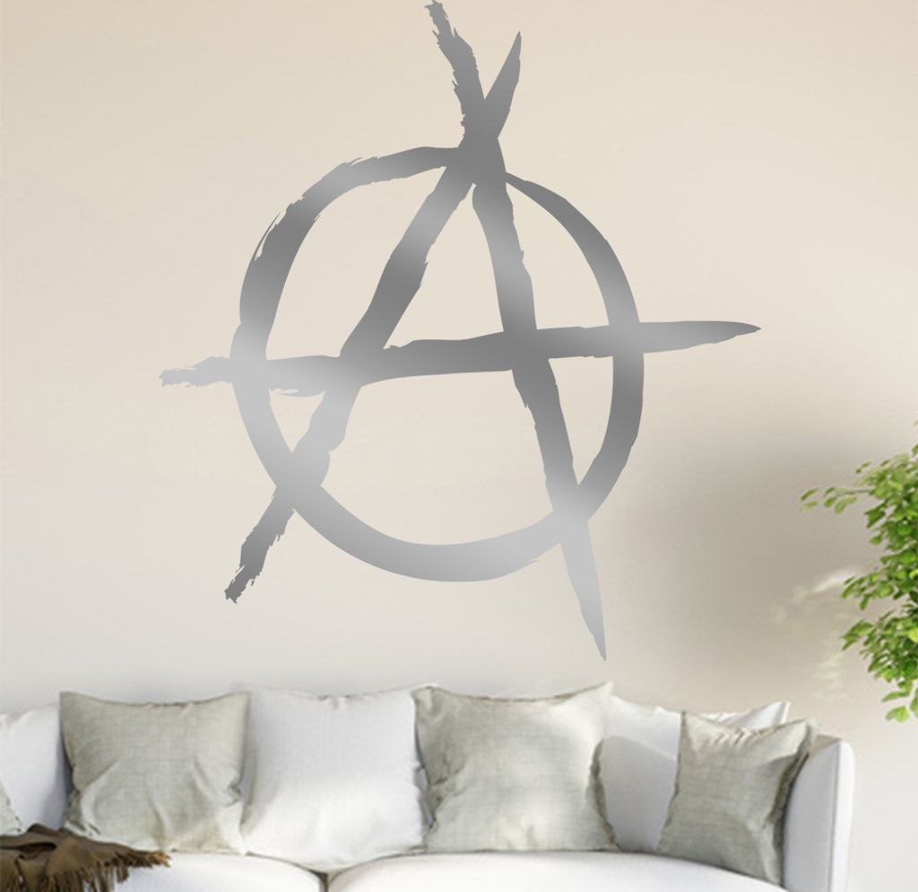 Anarchie Wandtattoo in 6 Größen - Wandaufkleber Wall Sticker - Dekoration, Küche, Wohnzimmer, Schlafzimmer, Badezimmer