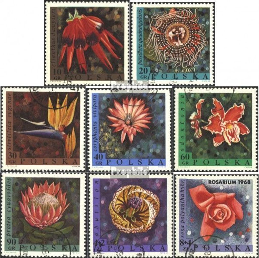 Briefmarken Polen 1968 Mi 1836-1843 (kompl.Ausg.) postfrisch Blumen