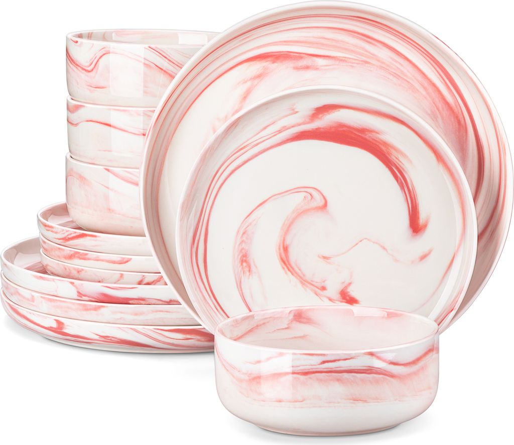 MALACASA, 12dílná porcelánová sada nádobí, jídelní talíř, Obrázek produktu 