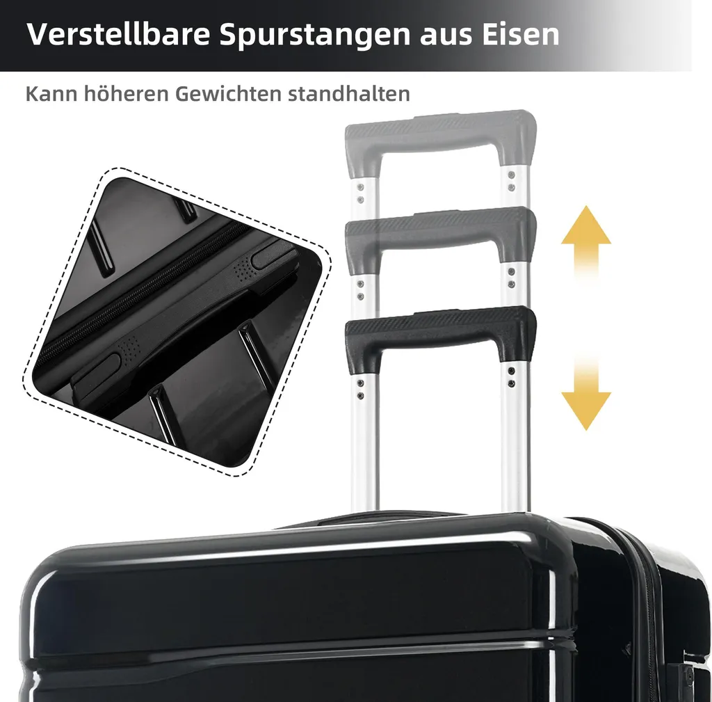 Valises Ultra Résistantes ABS+PC et Serrure TSA avec Roulettes Silencieuses