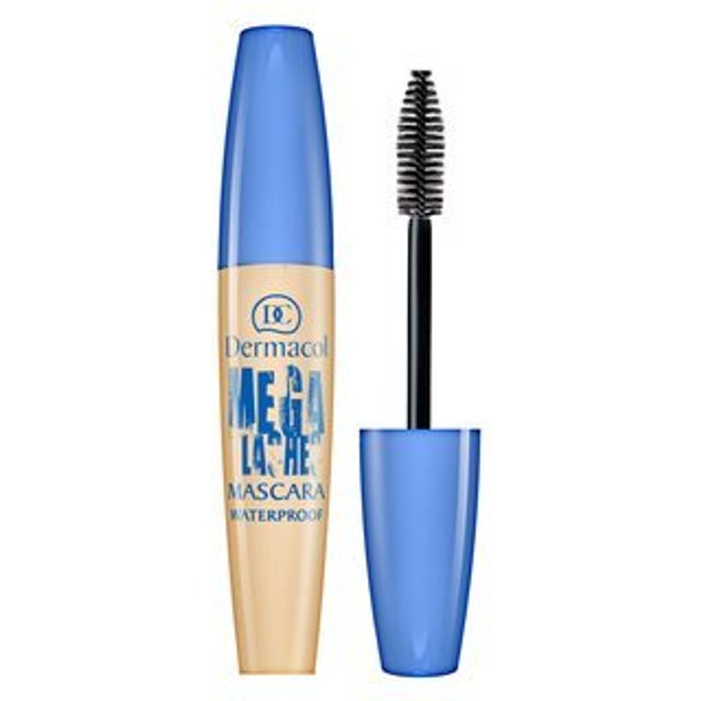 Dermacol Mega Lashes Mascara Waterproof wasserfeste Wimperntusche für verlängerte Wimpern und Volumen Black 12,5 ml