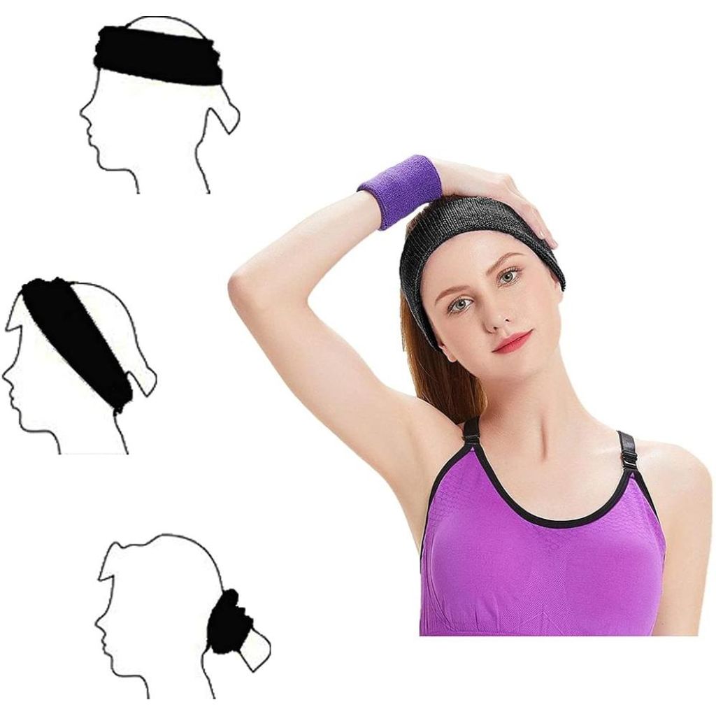 6er Set Sport-Stirnbänder Für Herren & Damen – Feuchtigkeitsableitend, Dehnbar, Für Laufen, Fitness, Yoga