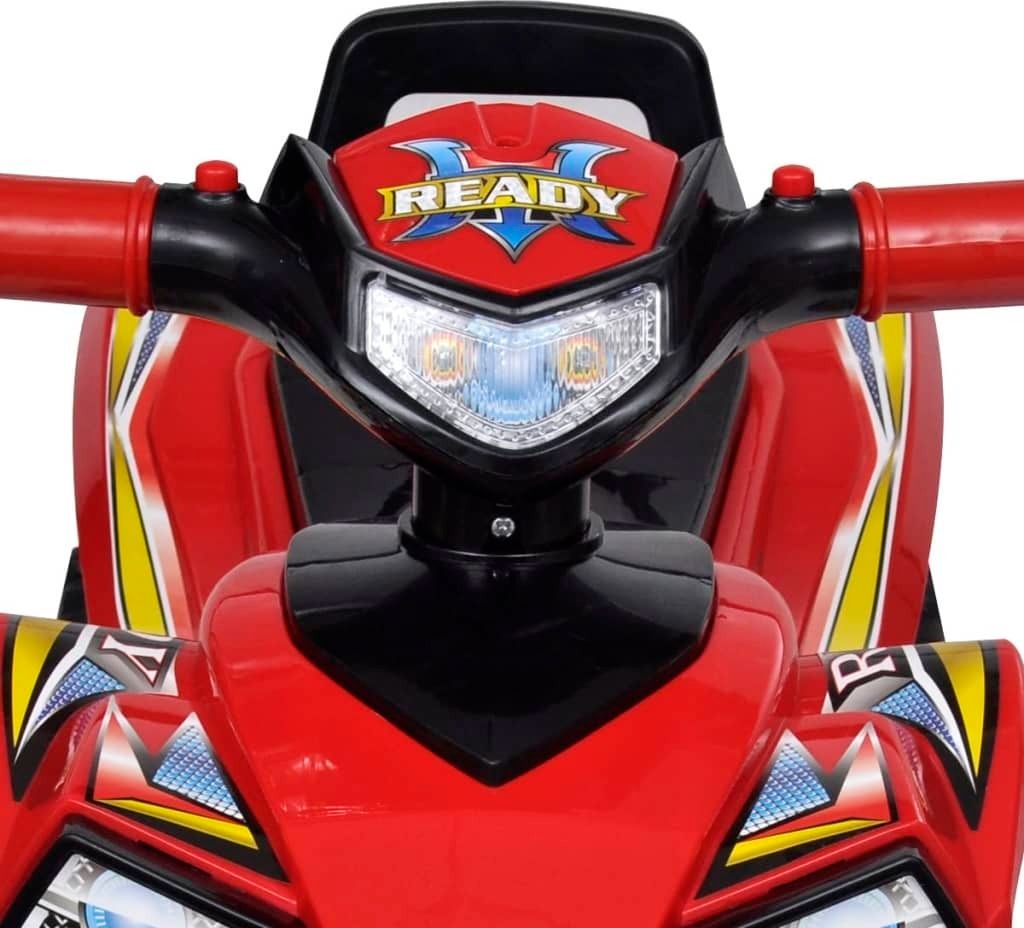 vidaXL Dziecięcy quad z dźwiękiem i światłem, czerwony Zdjęcie produktu 2