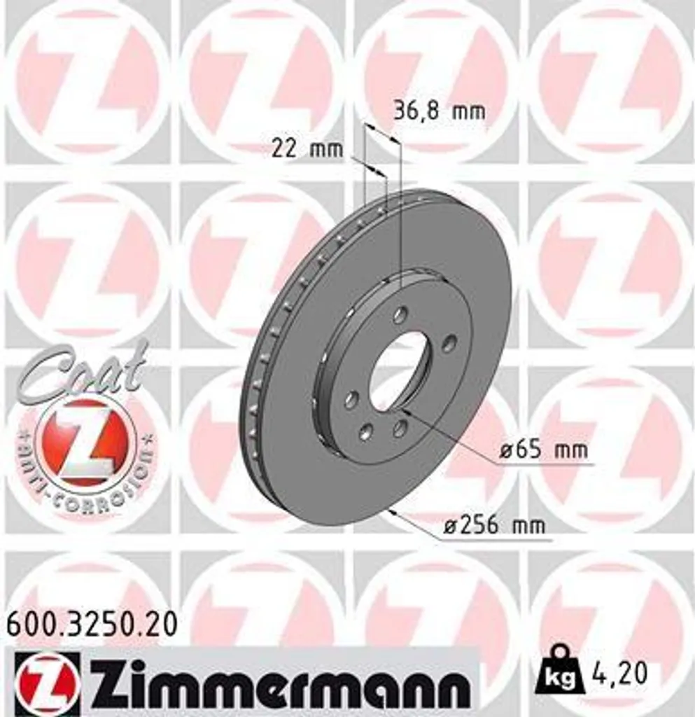 Disque de frein avant ventilé compatible avec VW UP et Seat Mii 1S0615301