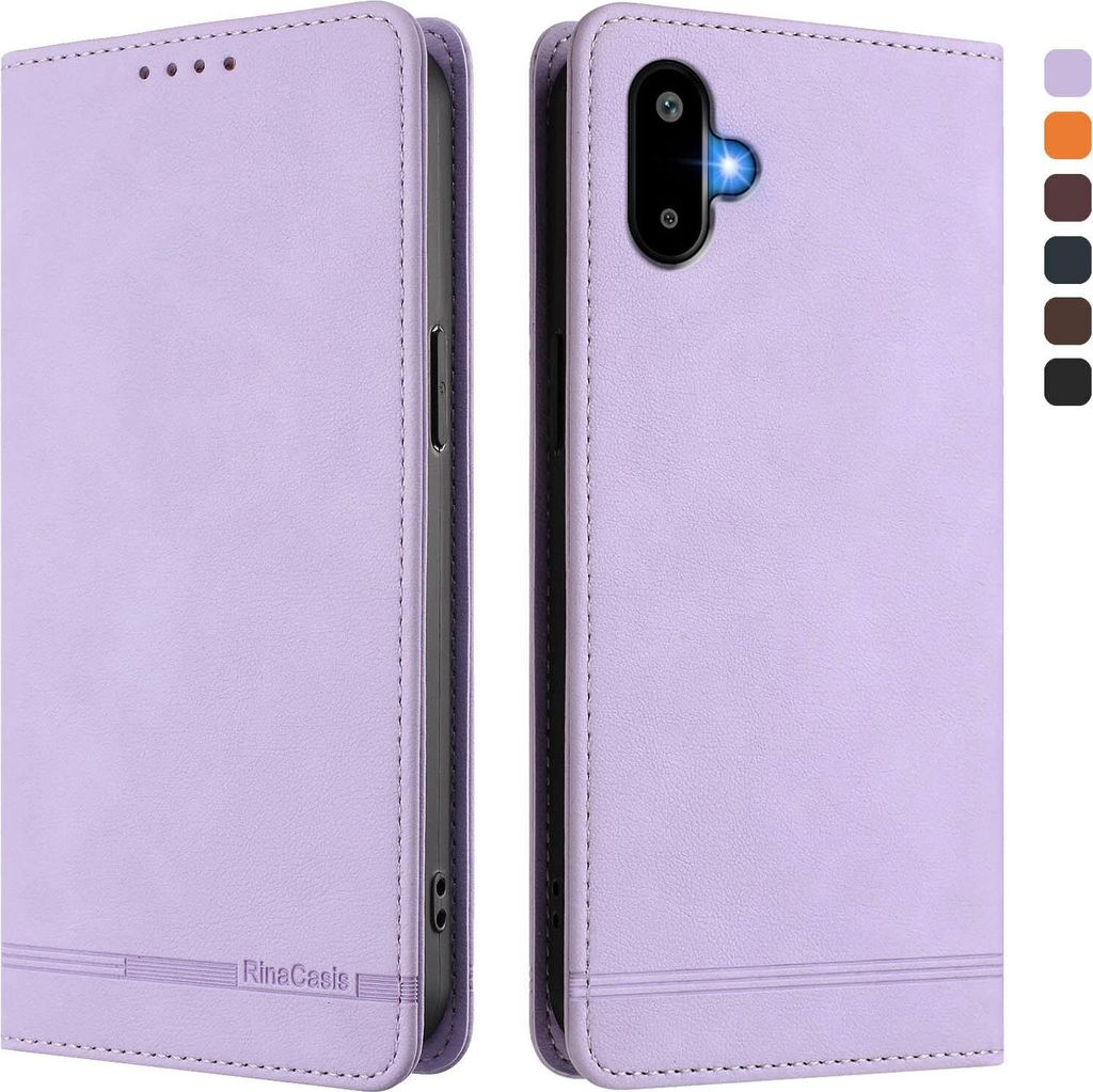 Hülle für Samsung Galaxy F06 5G, Retro Kunstleder Ständer Klapphülle mit Kartenfächer und Magnetische Violett