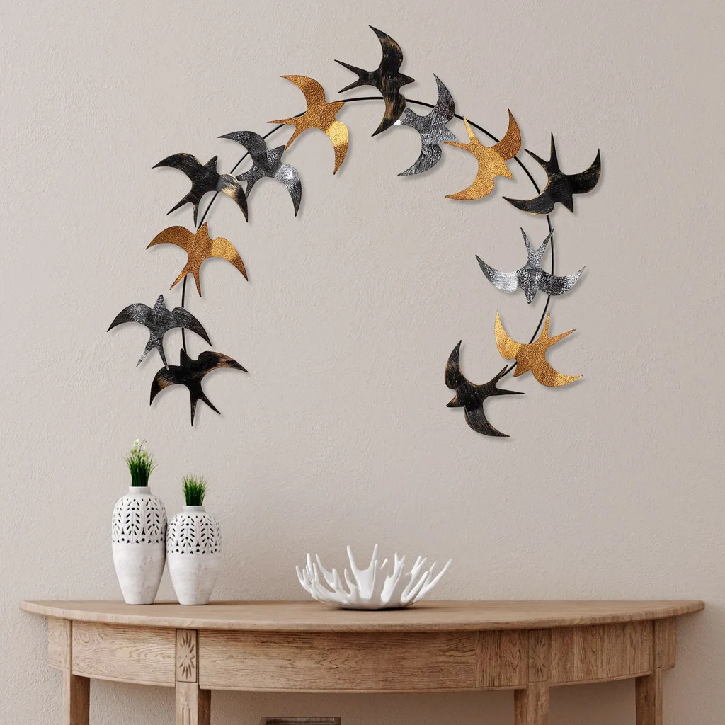 Accessoire Mural Métal 100% Multicolore Wallity Arc Flock 3 Grand