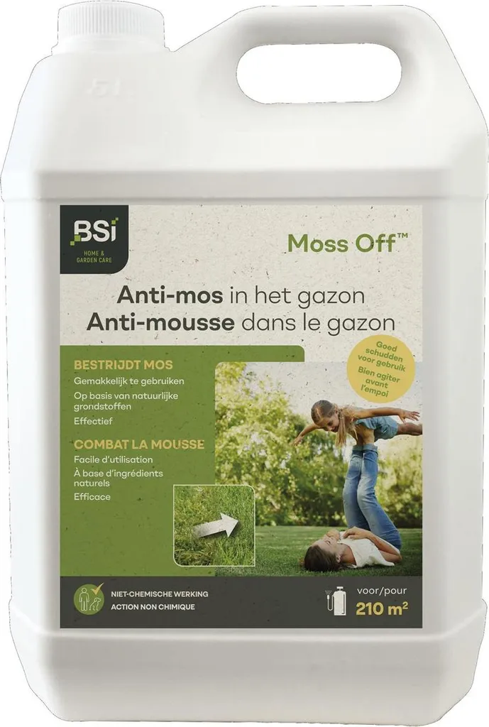 Éliminer la Mousse du Gazon avec Bsi Moss Off 5L - Solution Rapide