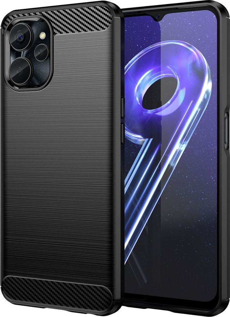 König Design Hülle kompatibel mit realme 10s Kunststoff Soft Handyhülle - Handy Case Schwarz