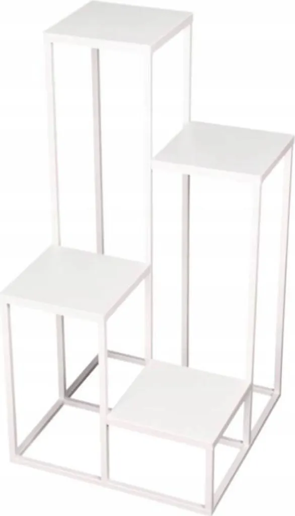 Support fleurs stable blanc Loft pour protéger vos sols et plantes
