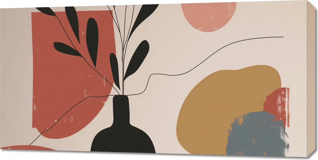 Tableau 100 x 50 cm Courage Moderne - Décoration Murale sur Toile