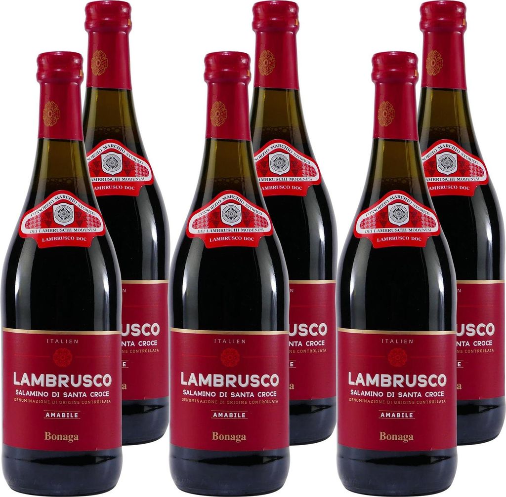 Bonaga Lambrusco DOC -lieblich- (6 x 0,75L) Produktbild 