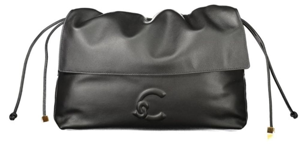 Elegante Schwarze Handtasche mit Verstellbarem Schultergurt Produktbild 