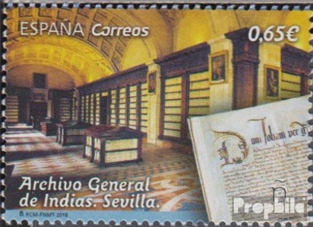 Briefmarken Spanien 2018 Mi 5305 (kompl.Ausg.) postfrisch Indienarchiv Sevilla