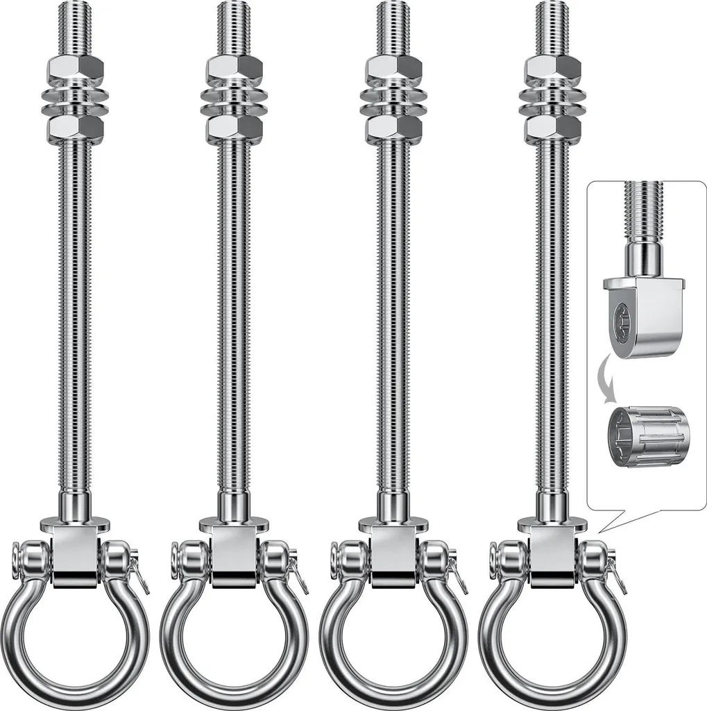 Supporti Altalena Professionali - Set 4 Ganci Inox 816kg Portata