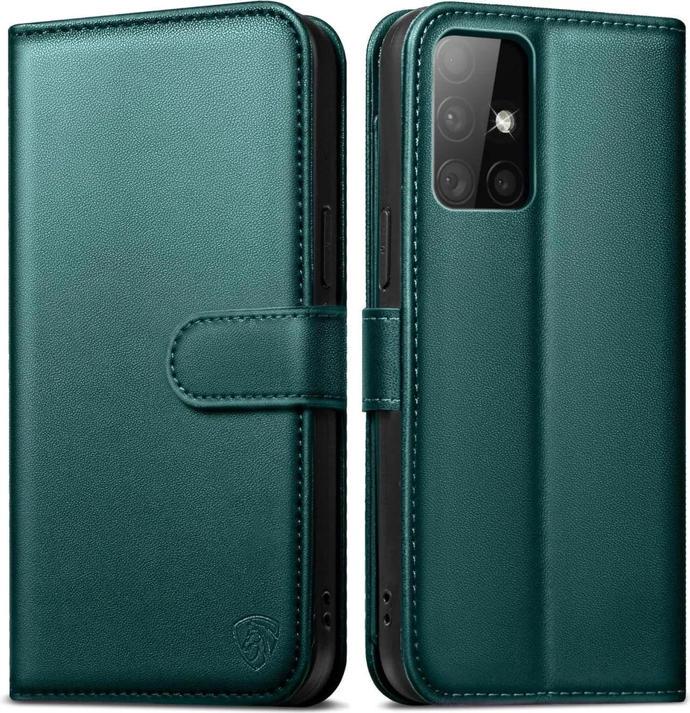 Housse à Rabat Samsung Galaxy A51 Étui Portefeuille Antichoc Vert
