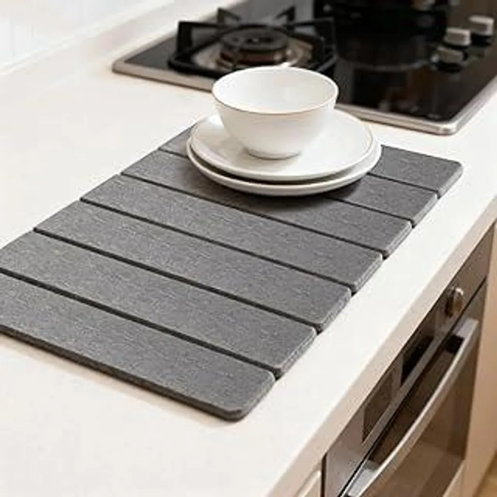 Tappetino Bagno Pietra Diatomite 30x40 - Scolapiatti Assorbente Cucina