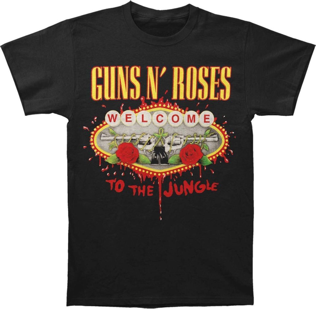 Guns N Roses - "Welcome to the Jungle" T-Shirt für Herren/Damen Uni RO390 (L) (Schwarz)