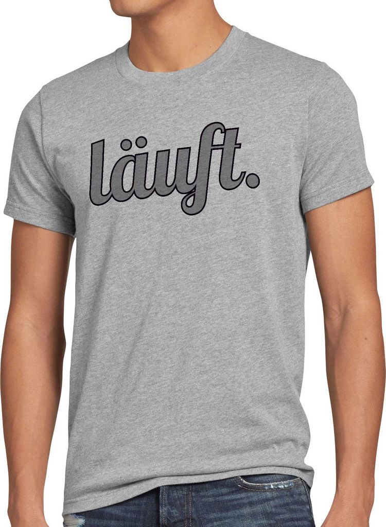 style3 läuft Herren T-Shirt Funshirt Spruchshirt Shirt