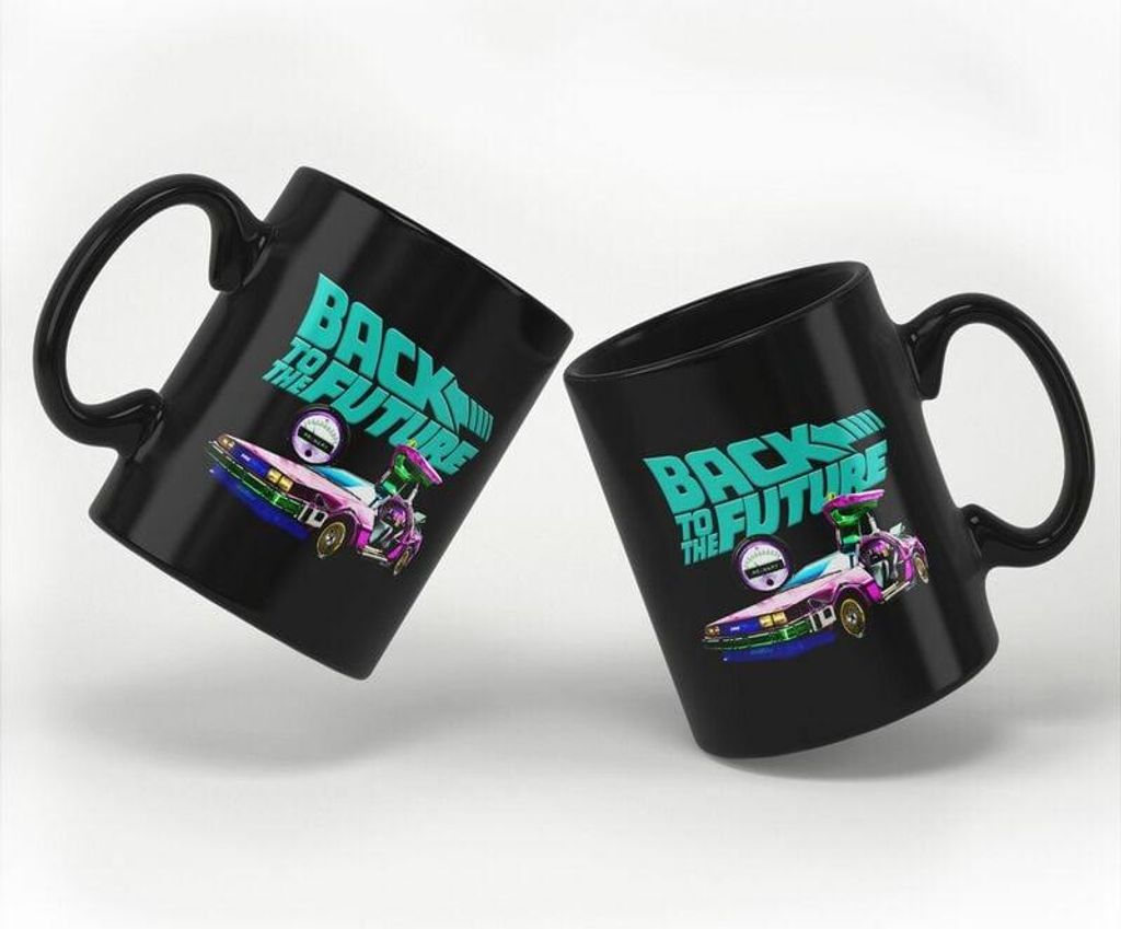 Zurück in die Zukunft Tasse  Delorean schwarz Standard Produktbild 